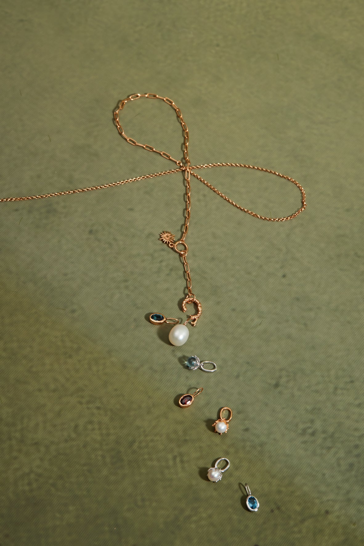 Oval Garnet Gold Pendant