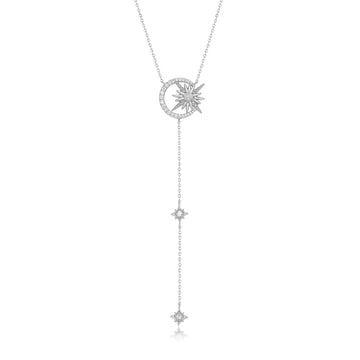Opal Silver Lariat Necklace - New Eclipse