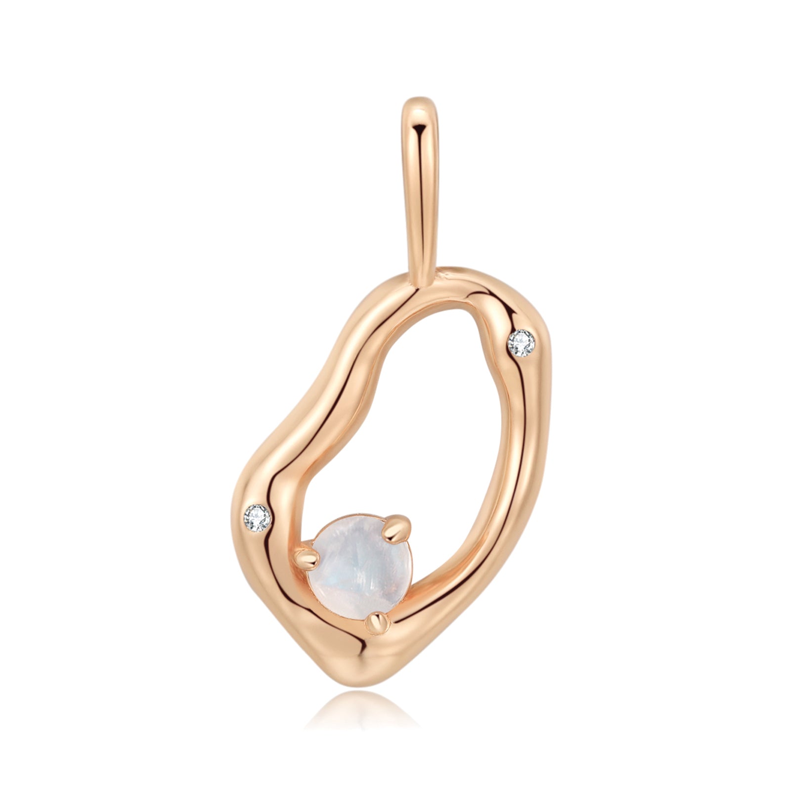 Moonstone Gold Letter Pendant - A to Z