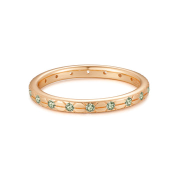 Olive Gold Dainty Ring - Celestial