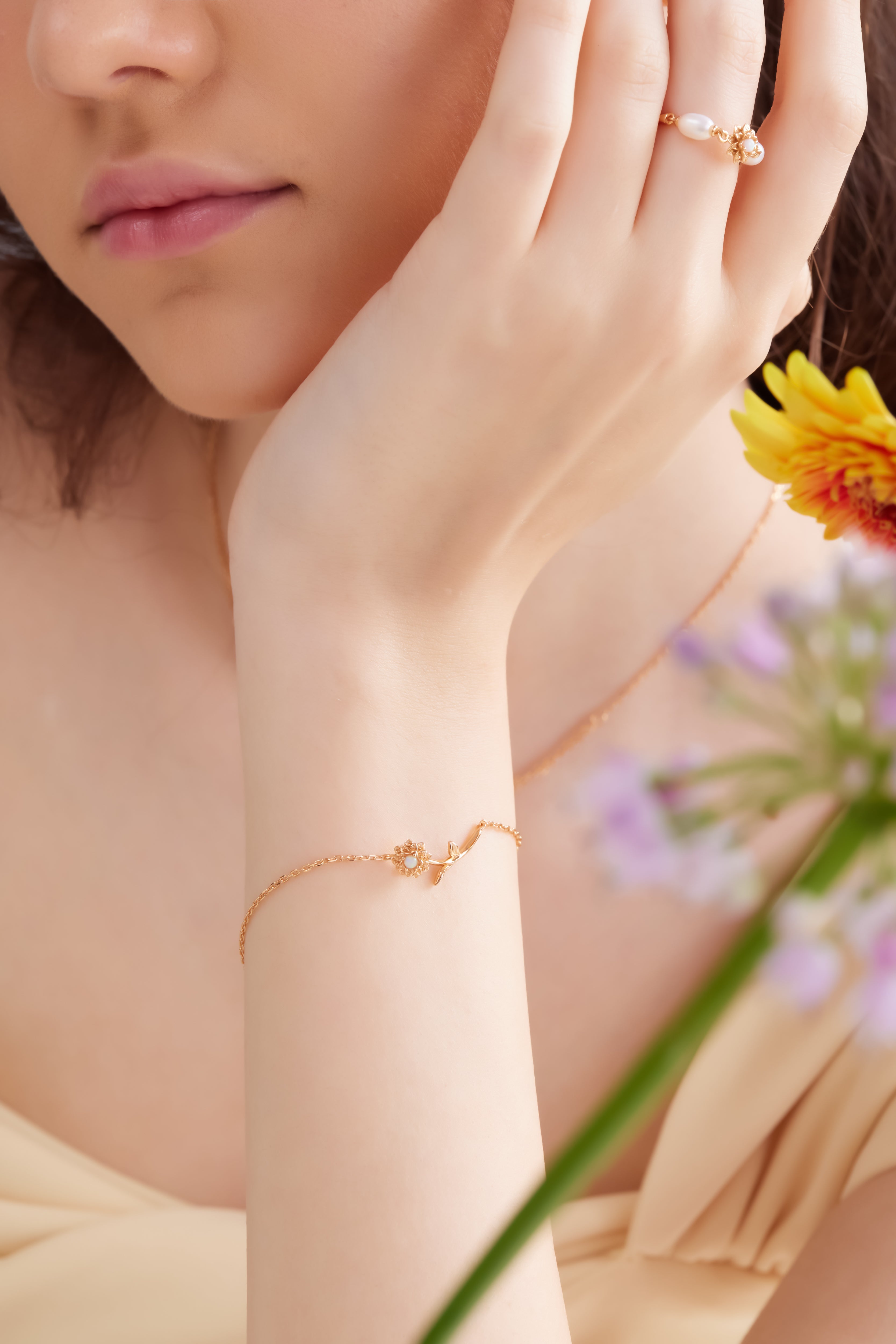 Opal Gold Bracelet	- Marigold