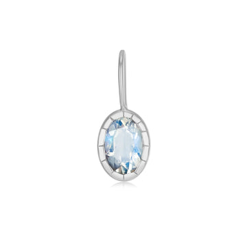 Oval Moonstone Silver Pendant