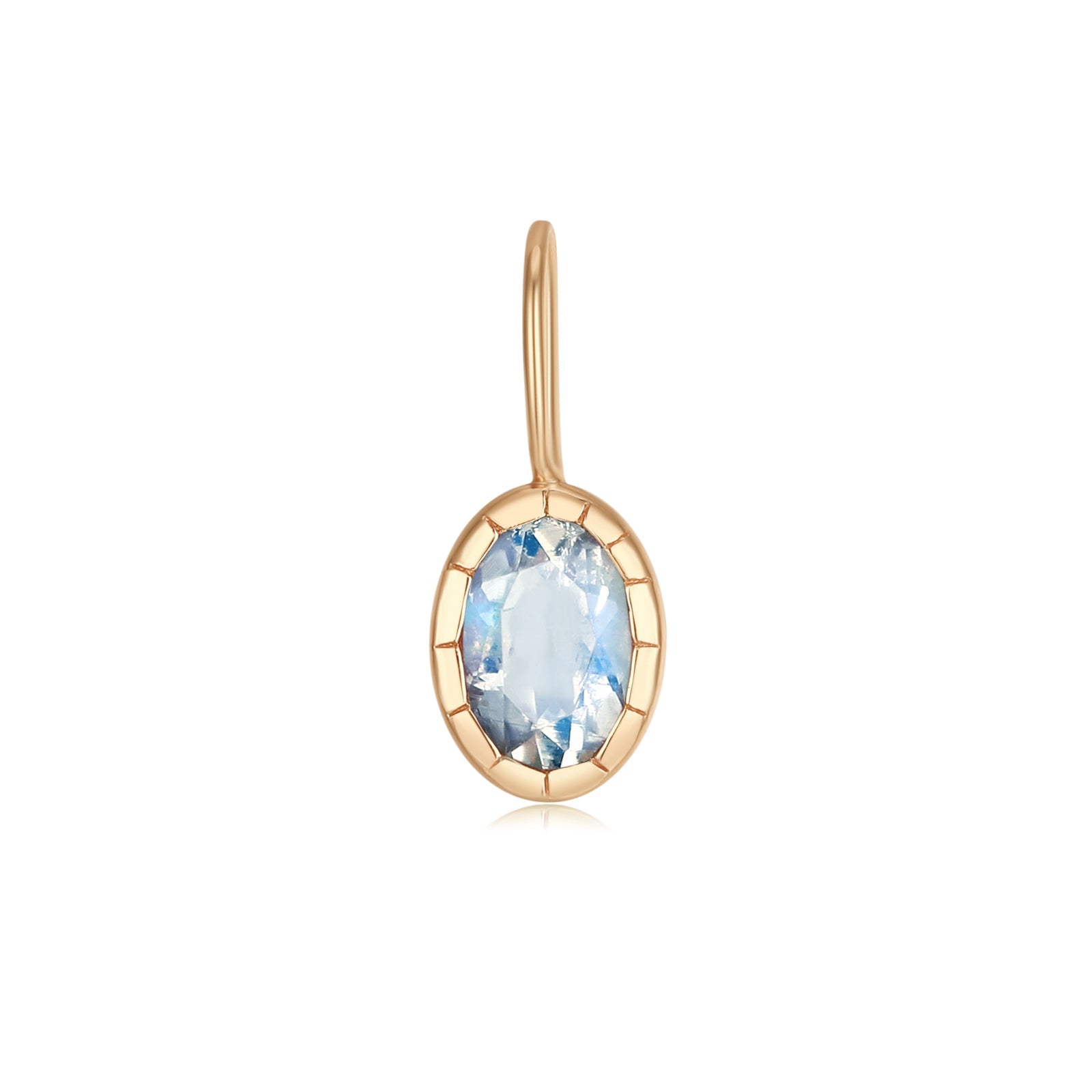 Oval Moonstone Gold Pendant