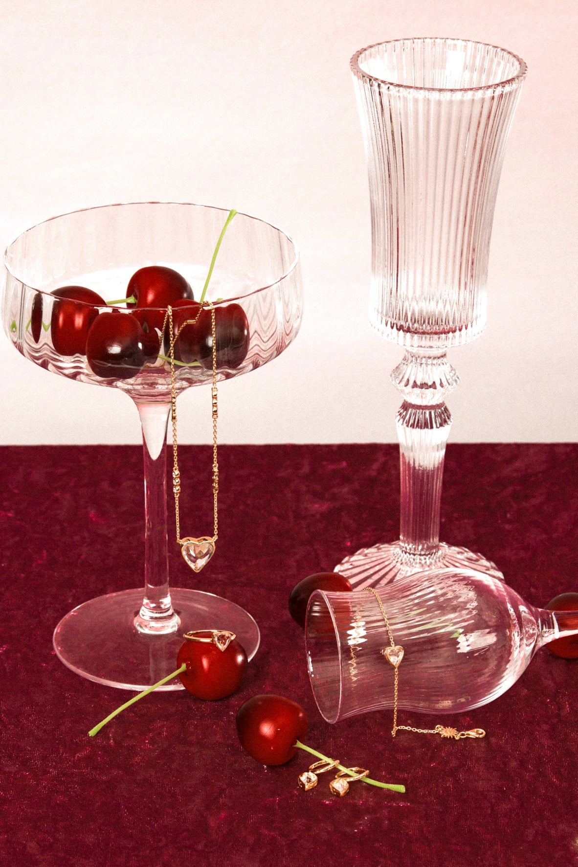 White Topaz Gold Heart Shaped Ring - Queen Of Hearts