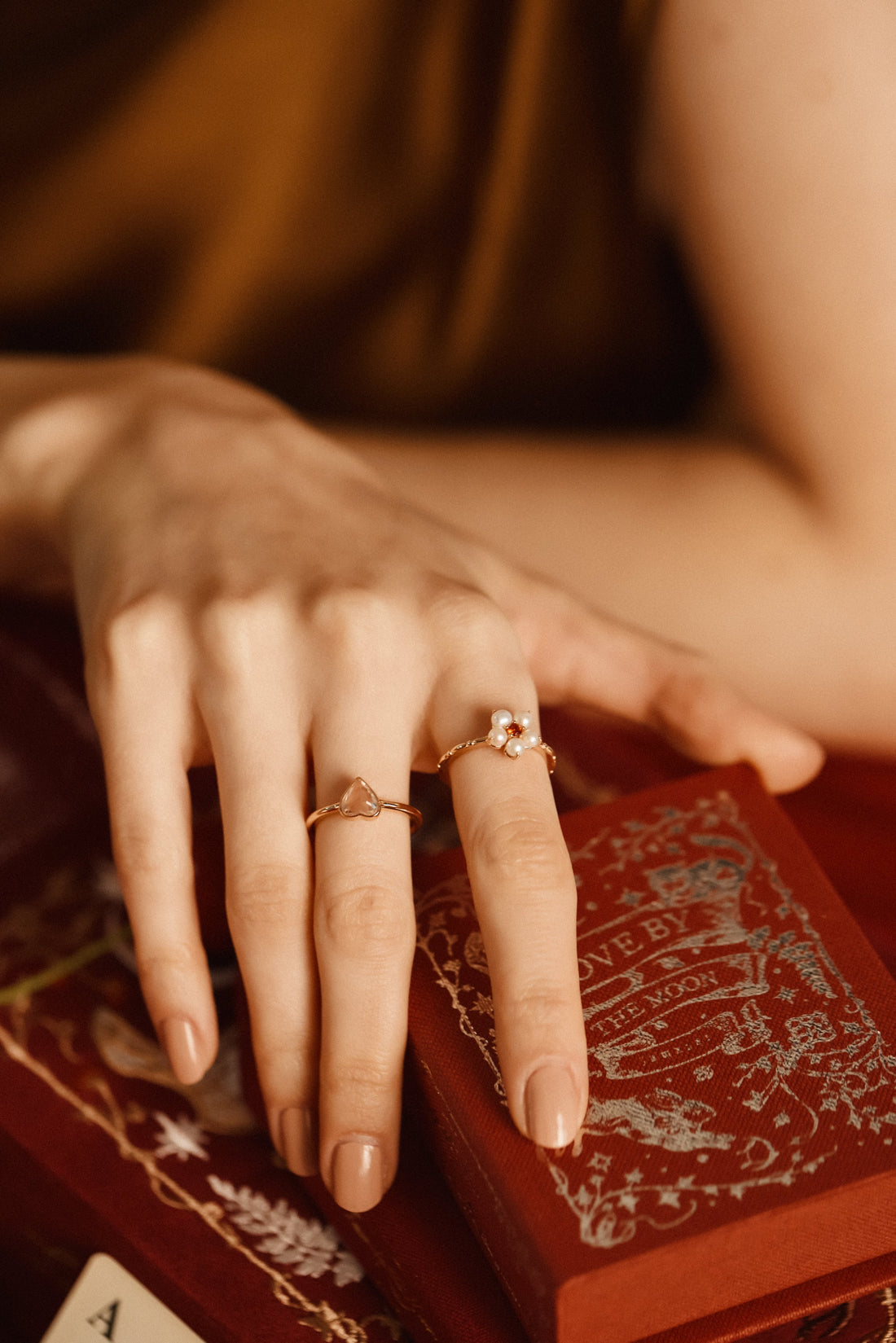 Freshwater Pearl Gold Flower Ring - Tea Party