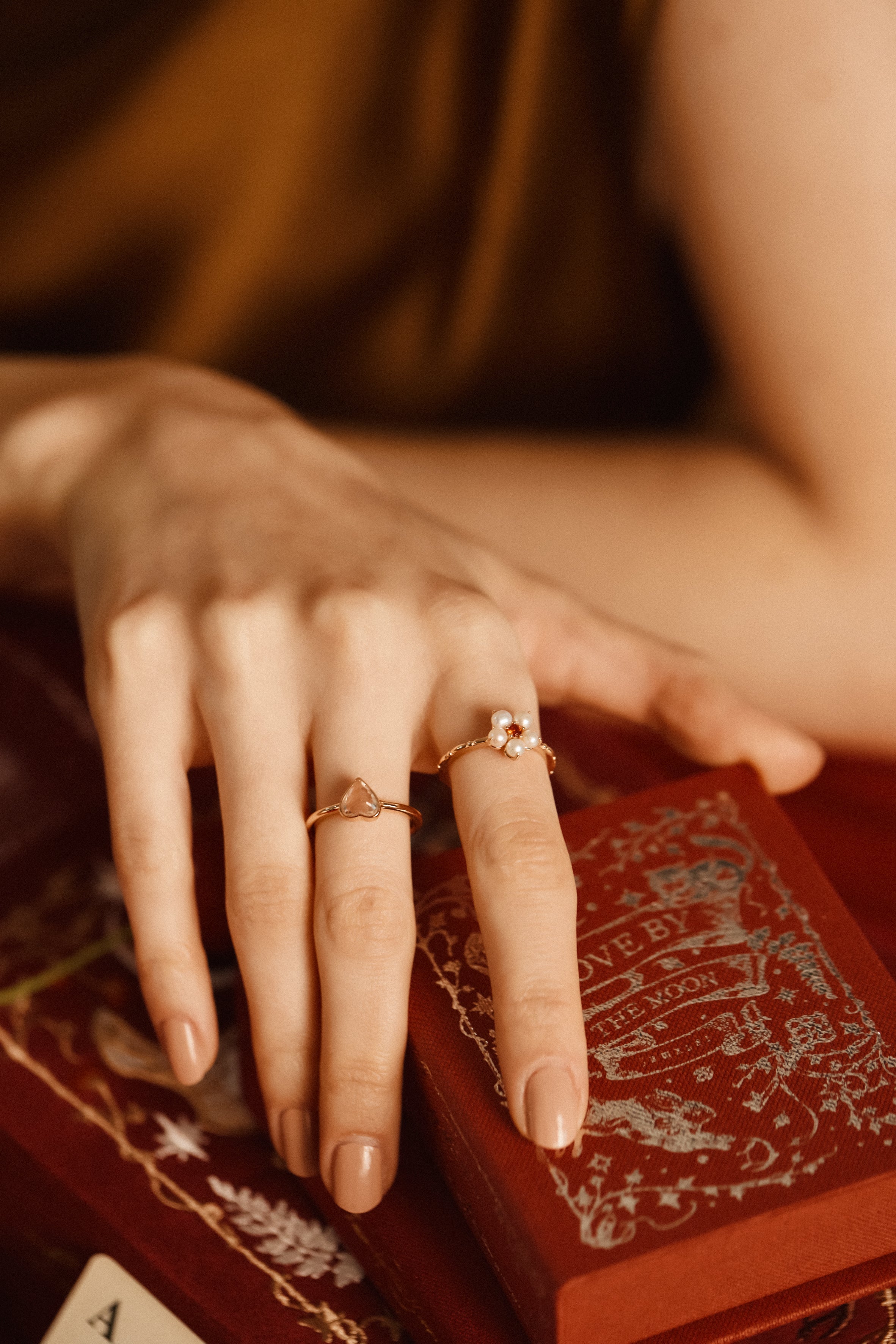 Freshwater Pearl Gold Flower Ring - Tea Party