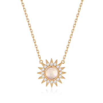 Moonstone Gold Necklace - Ray of Light