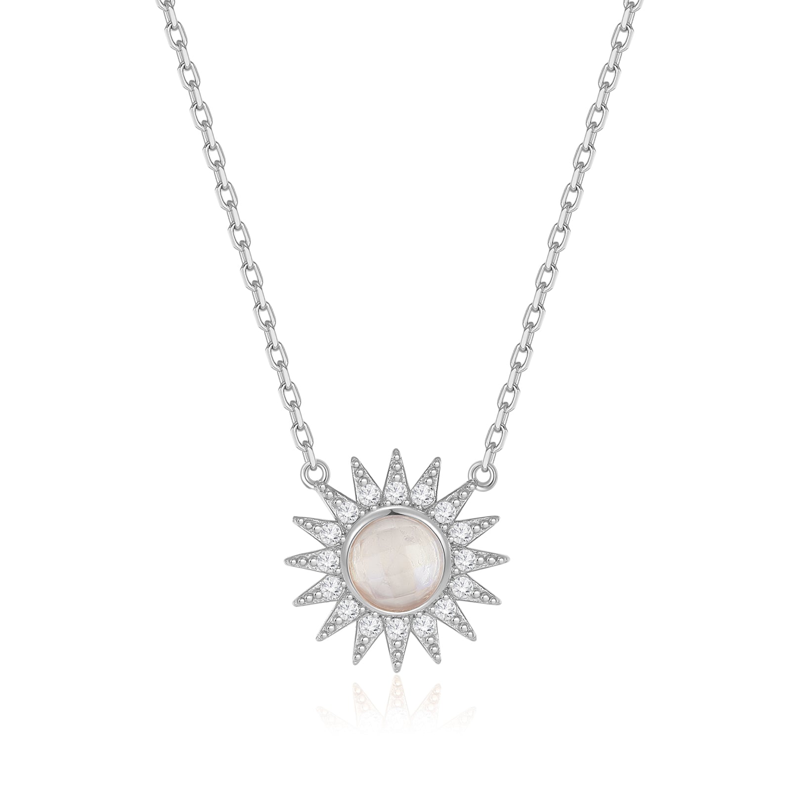 Moonstone Silver Necklace - Ray of Light
