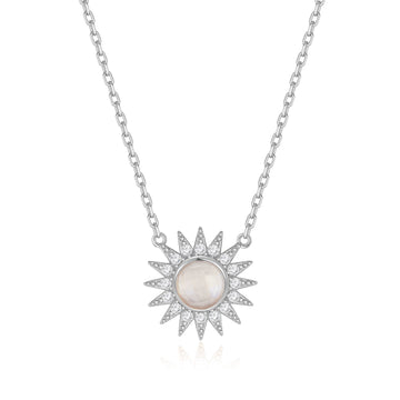 Moonstone Silver Necklace - Ray of Light