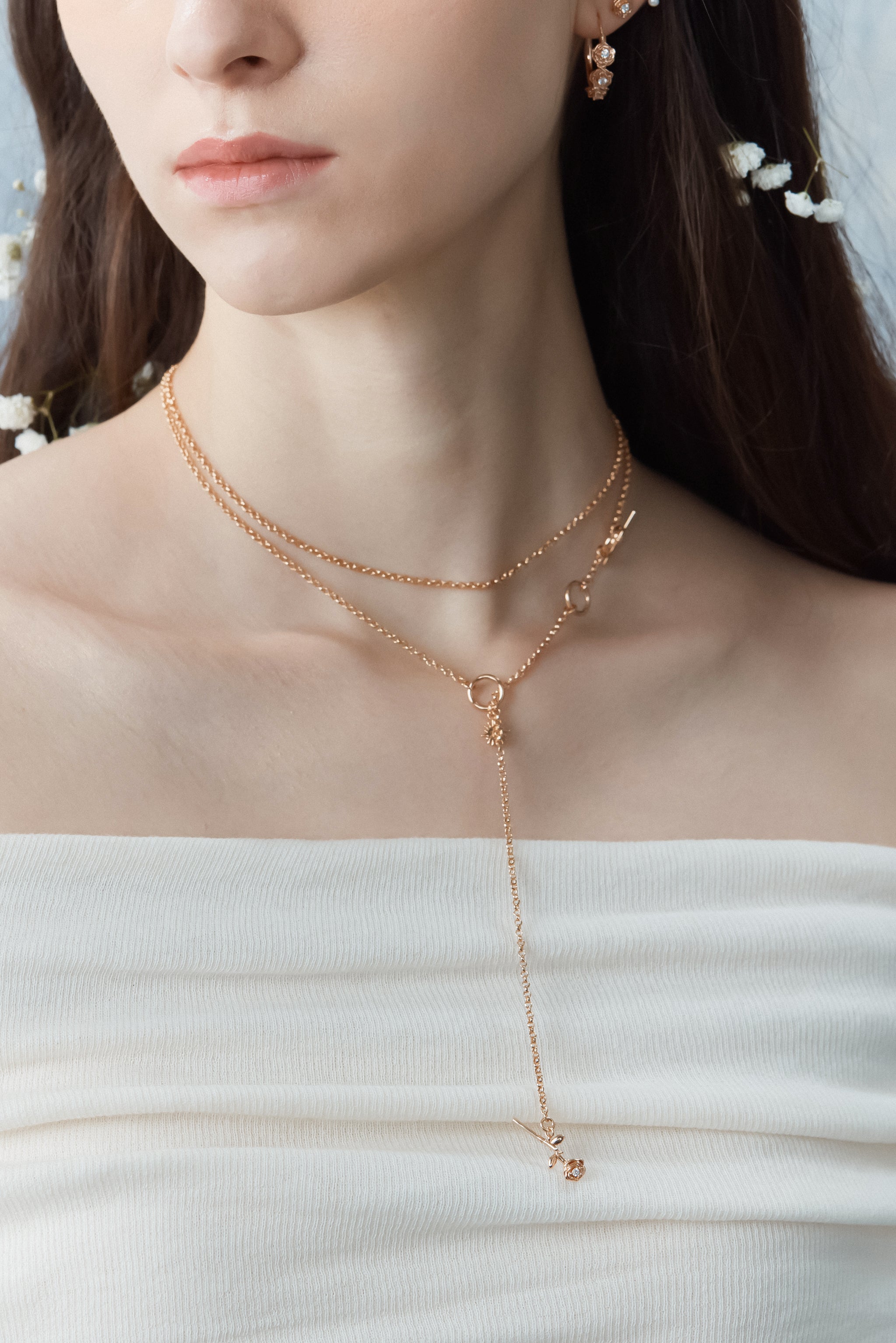Gold 4-Way Necklace - Rose