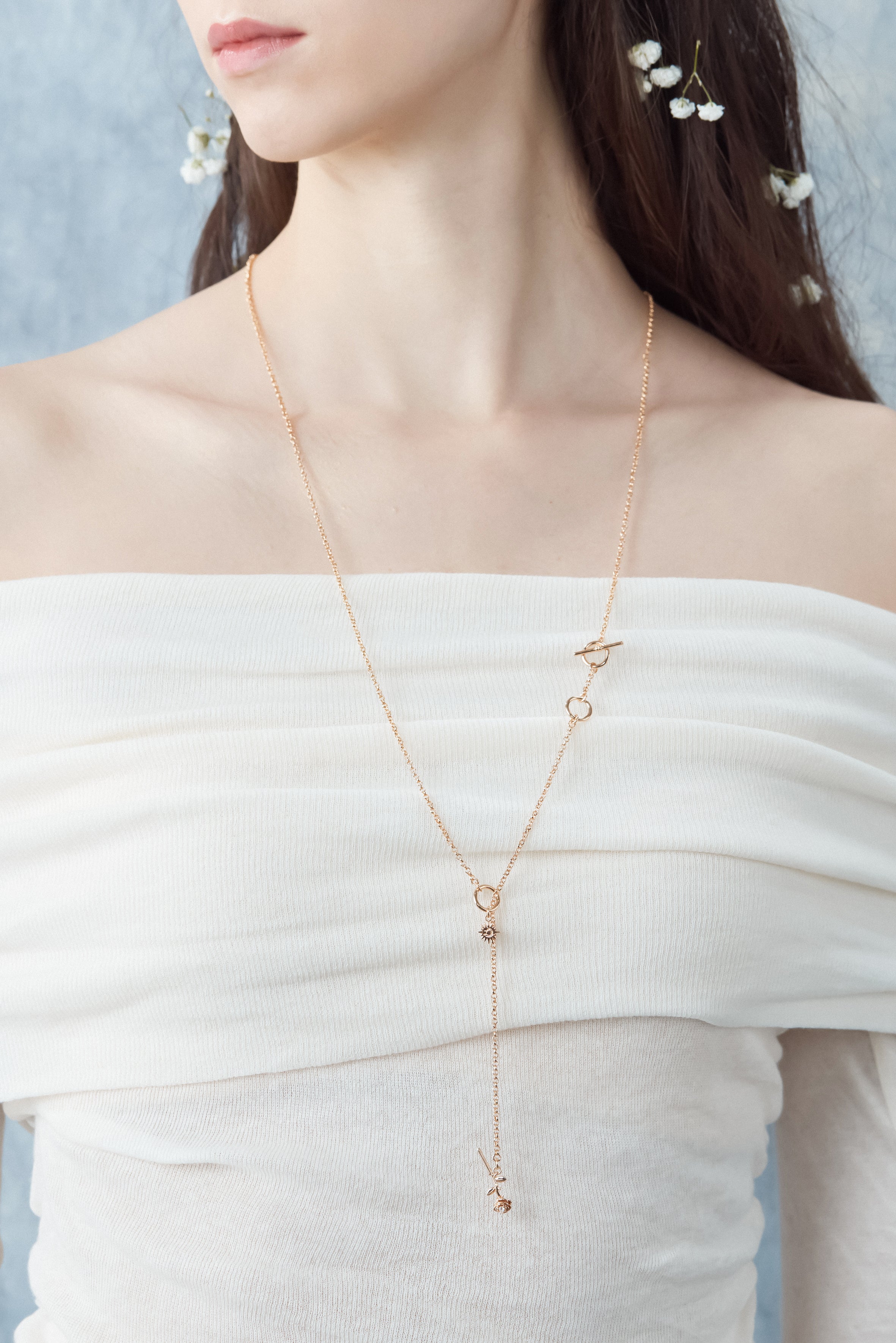 Gold 4-Way Necklace - Rose