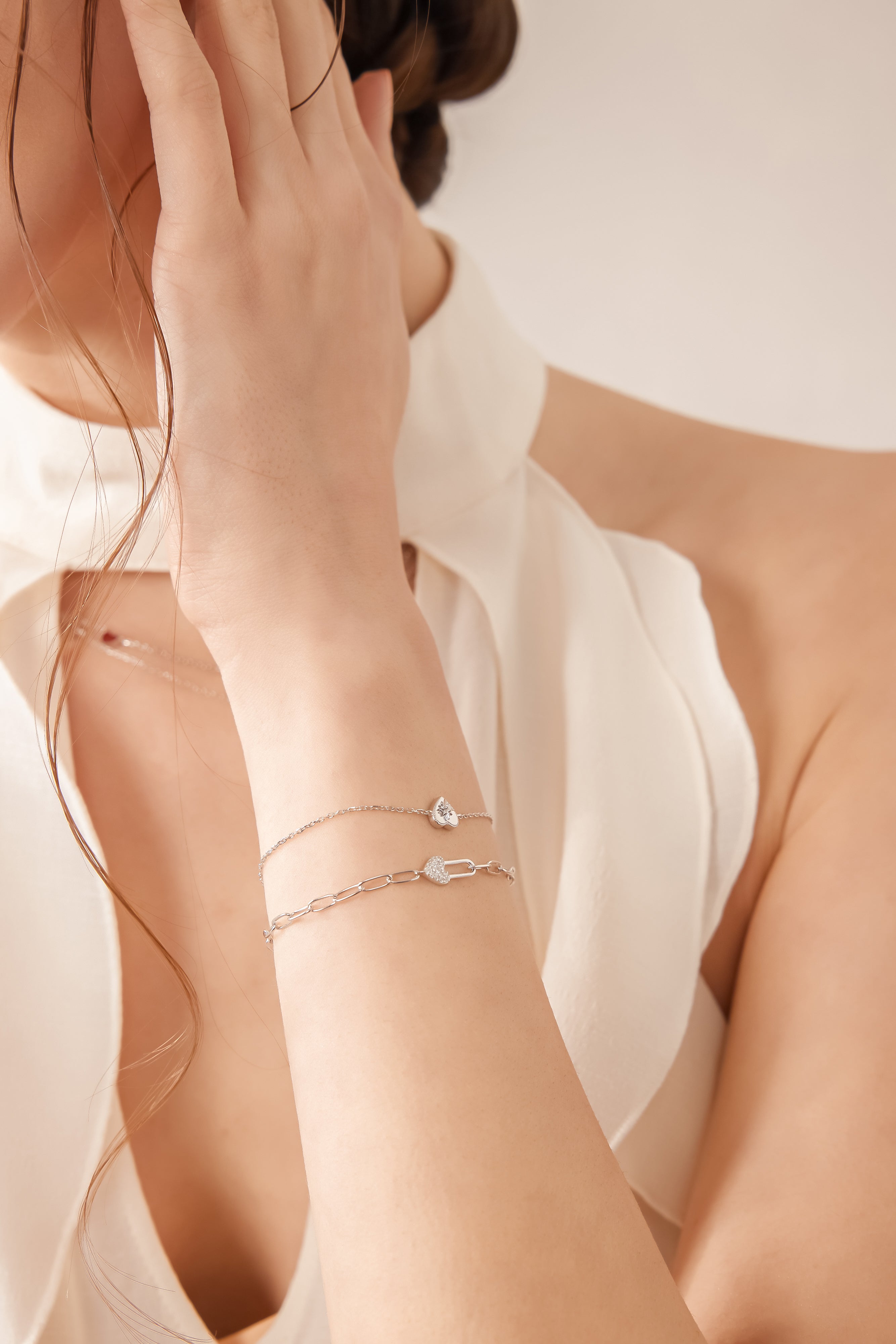 Silver Carnelian Double Sided Bracelet - Sweetheart