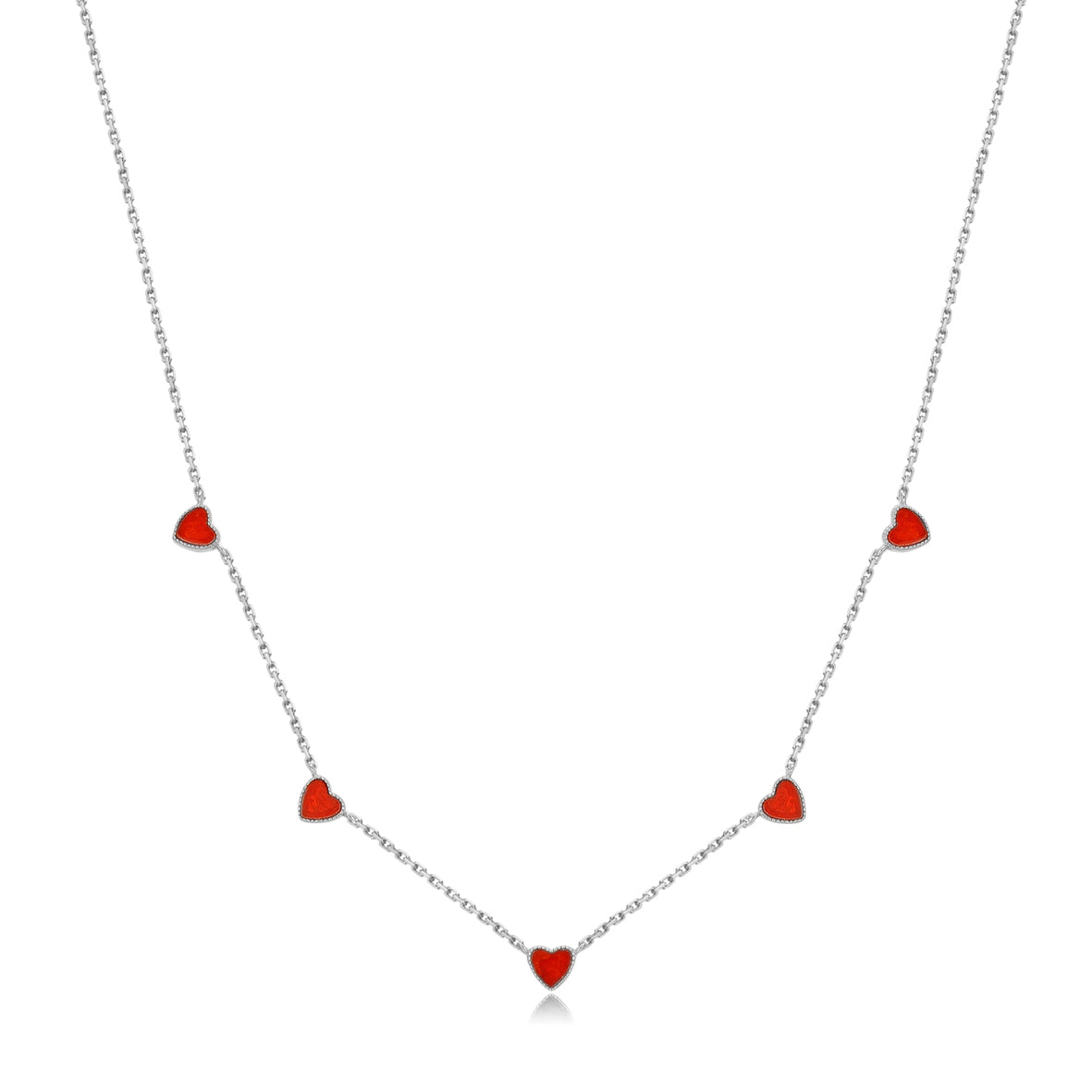 Silver Carnelian Double Sided Choker - Sweetheart