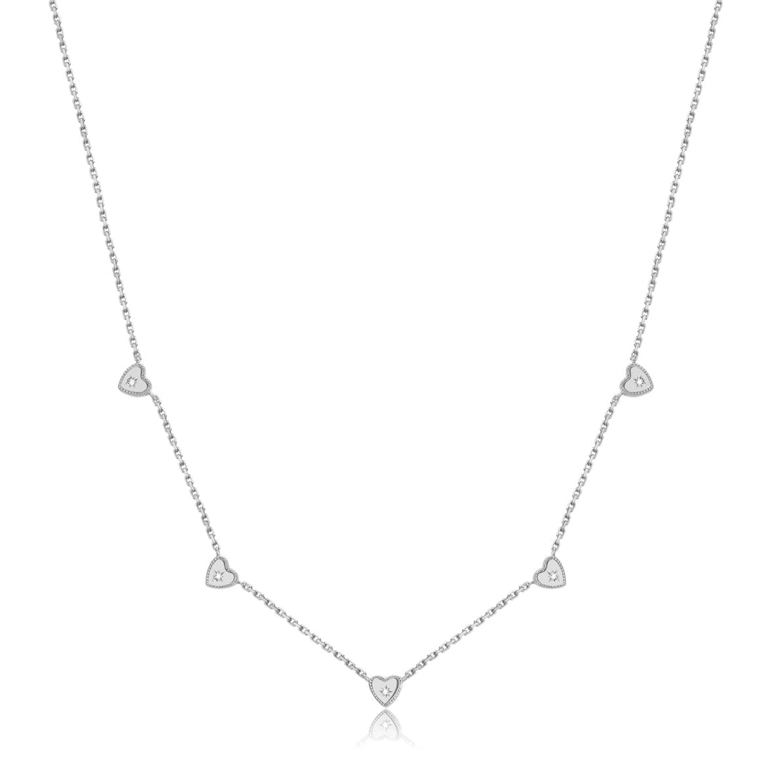 Silver Carnelian Double Sided Choker - Sweetheart