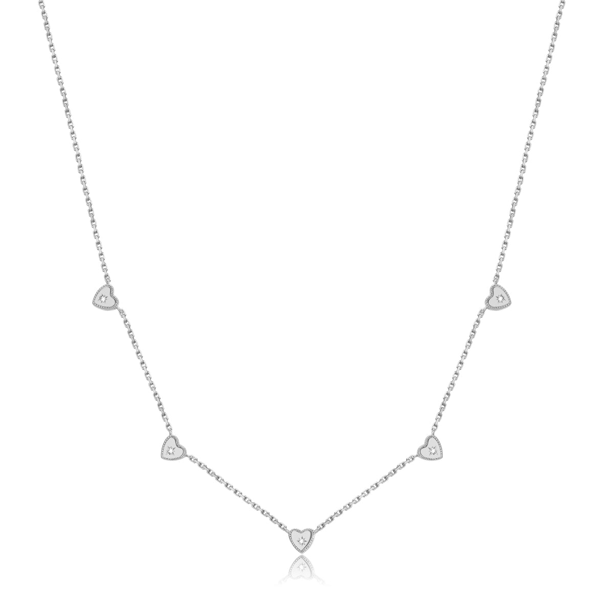 Silver Carnelian Double Sided Choker - Sweetheart