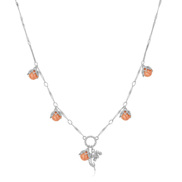 Sunstone Silver Dangle Choker - Lily of the Valley
