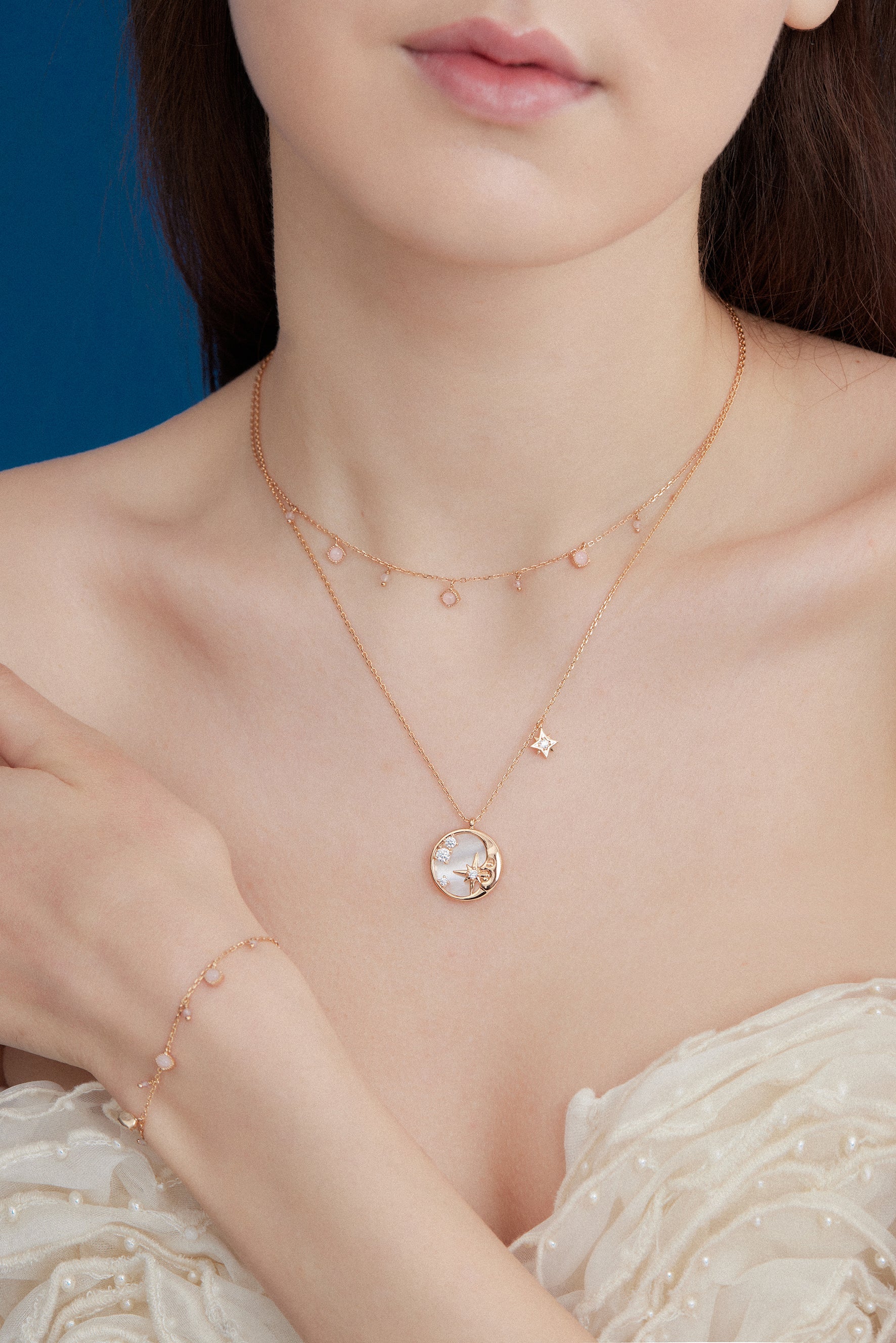 Mother of Pearl Gold Necklace - Sweet Dream