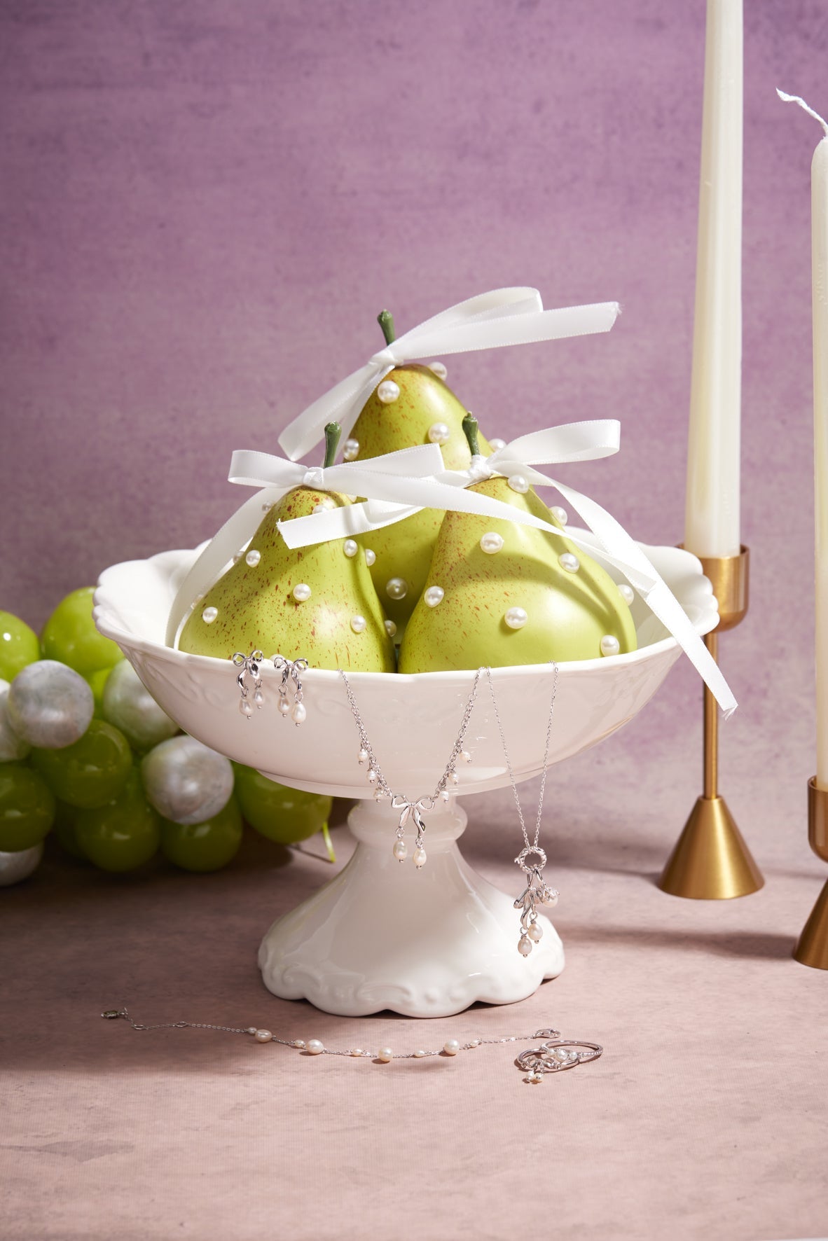 Freshwater Pearl Silver Floral Charm - Wildflower