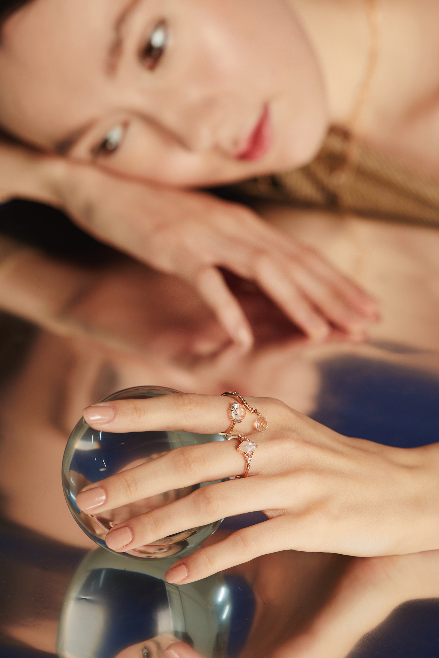 Marquise Moonstone Silver Ring - Symphony