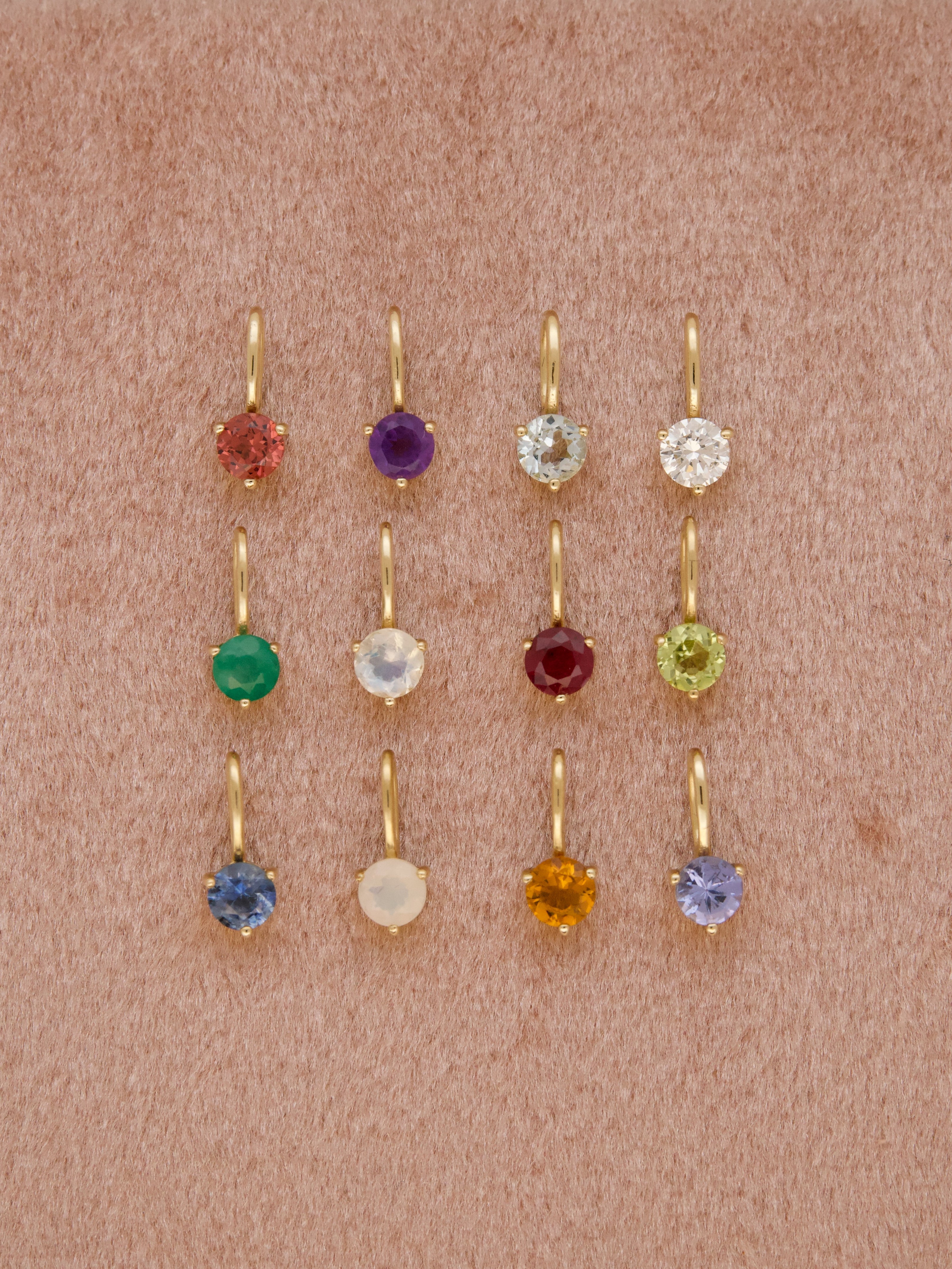14K Gold Birthstone Pendant
