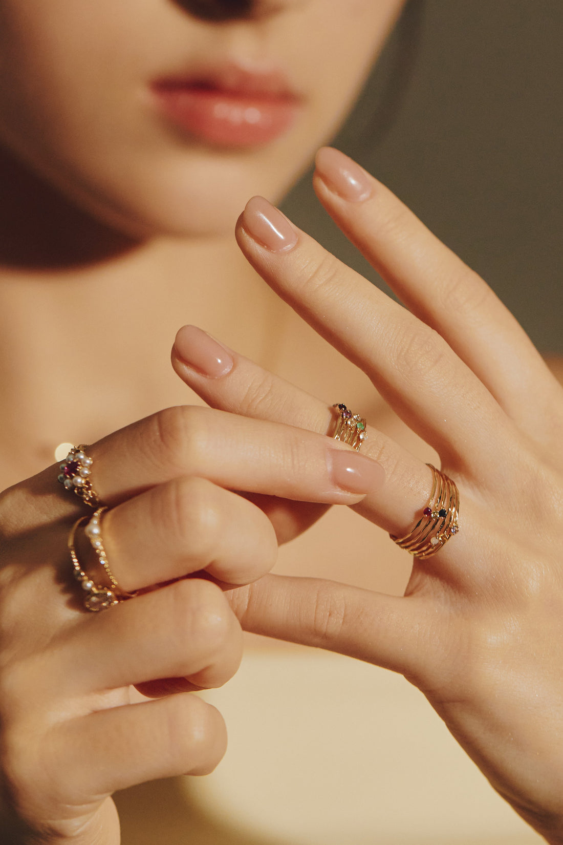 14K Gold Birthstone Dainty Ring