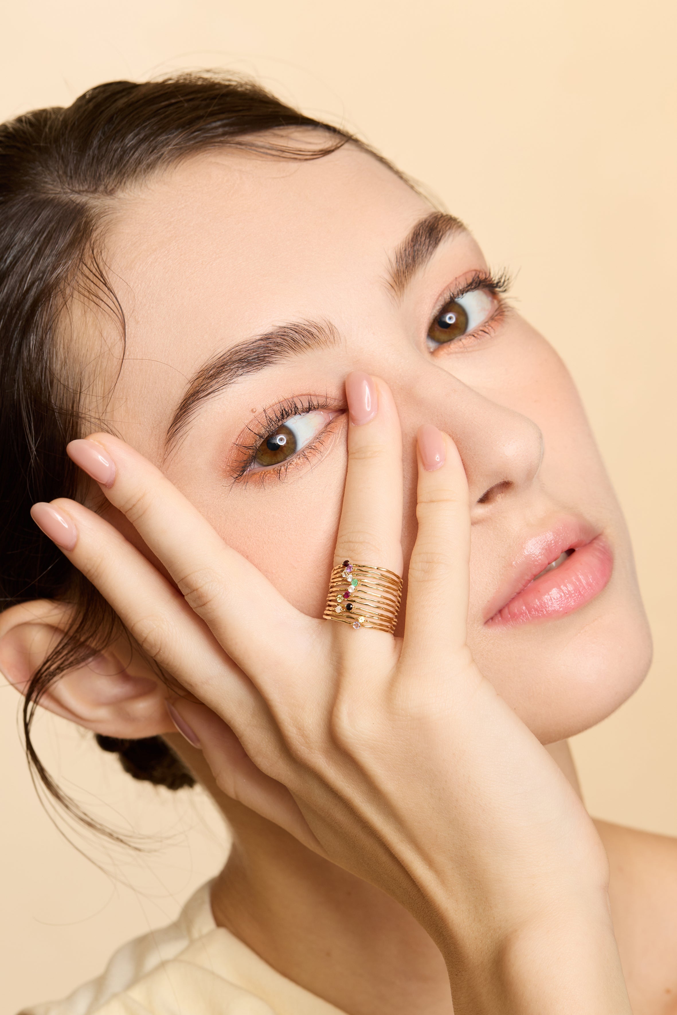 14K Gold Birthstone Dainty Ring