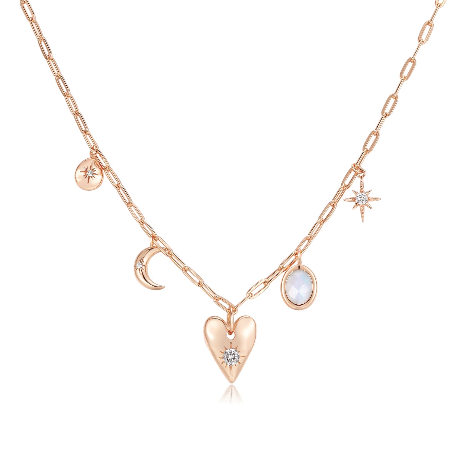 Moonstone Gold Choker - Heart Space