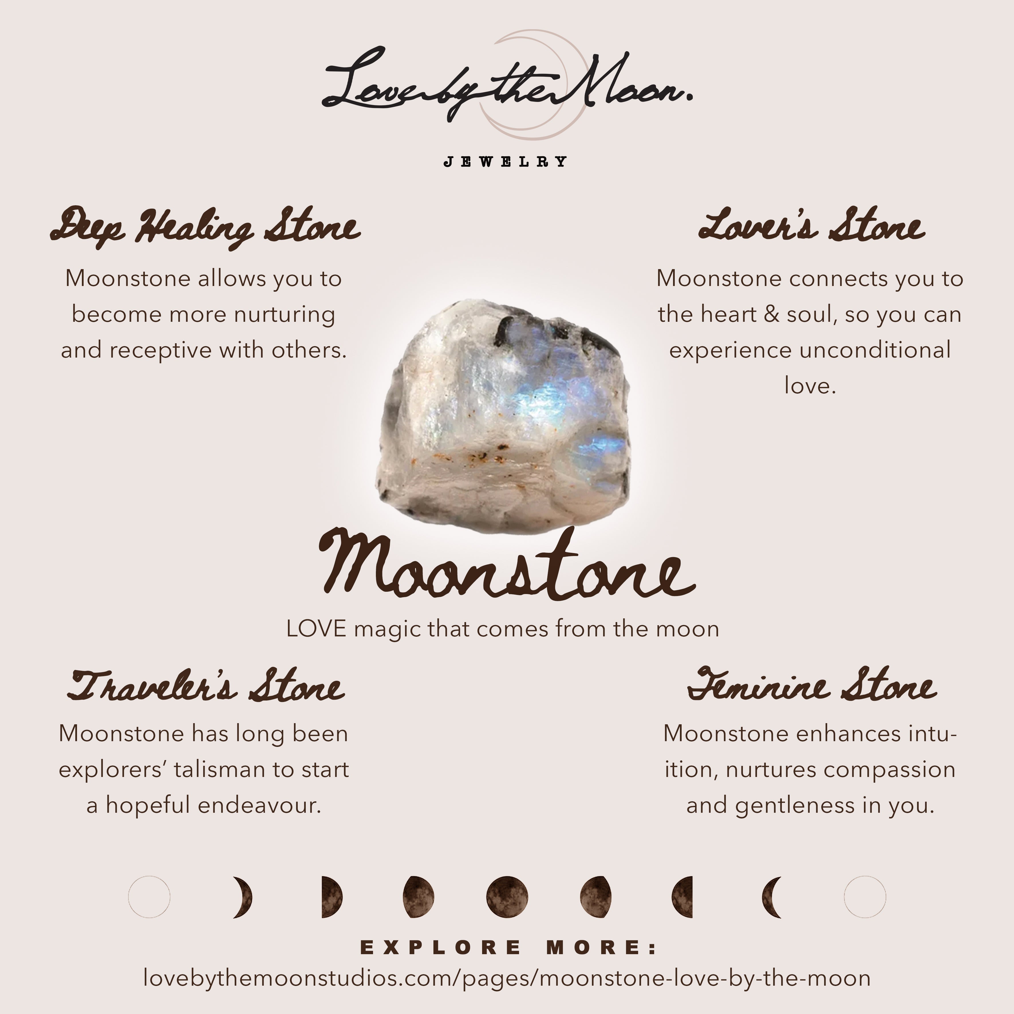 Moonstone Gold Letter Pendant - A to Z