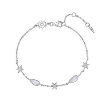Moonstone Silver Star Bracelet - Lullaby