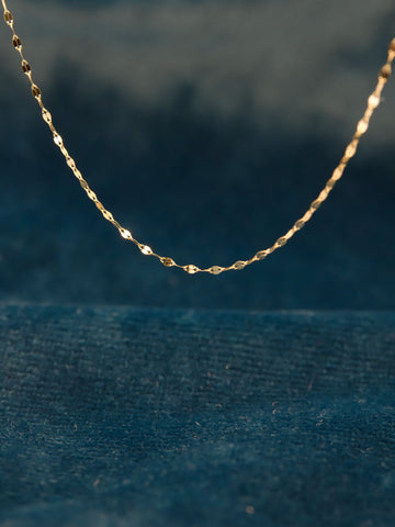 14K Gold Petal Necklace