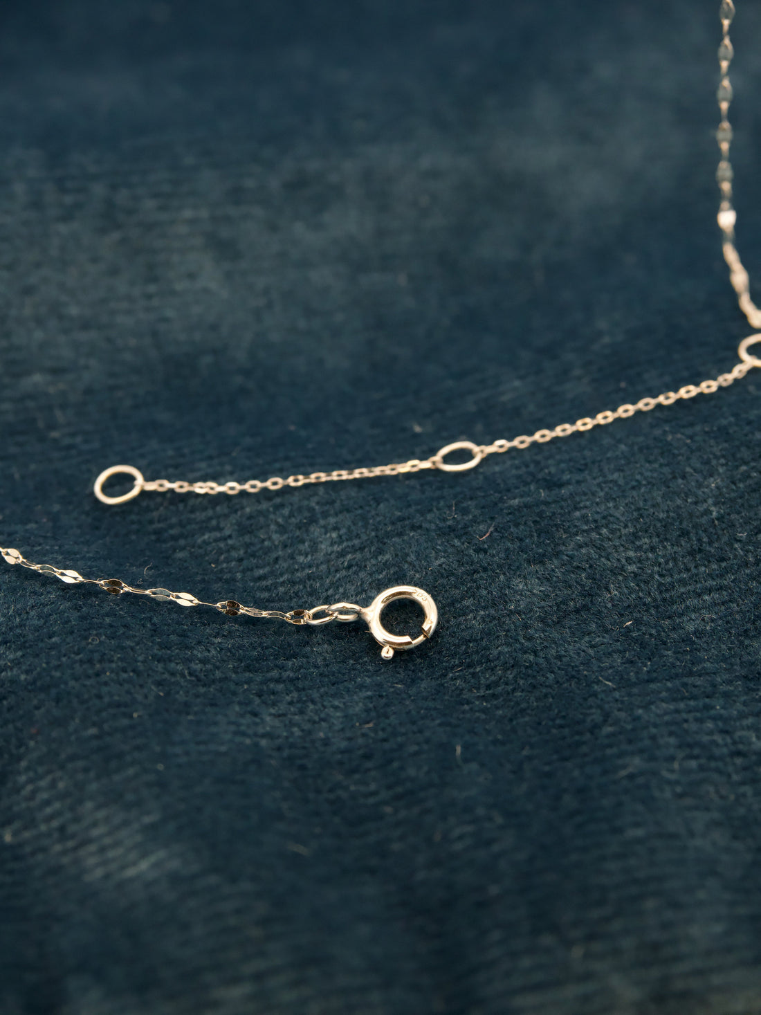 14K White Gold Petal Necklace