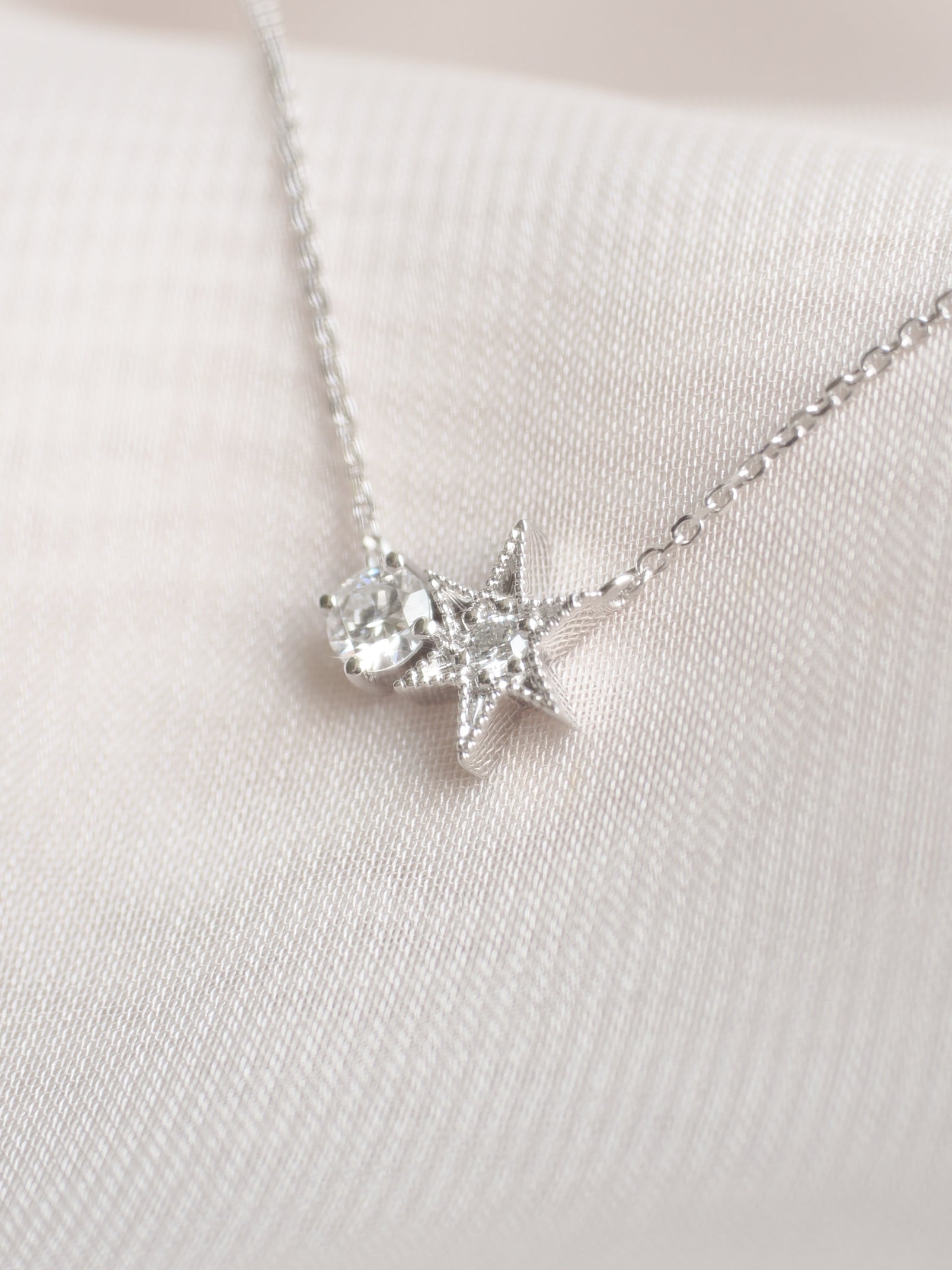 Stargazing 14K White Gold Diamond Necklace