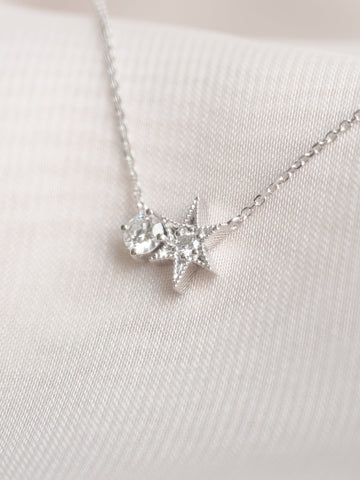 Stargazing 14K White Gold Diamond Necklace