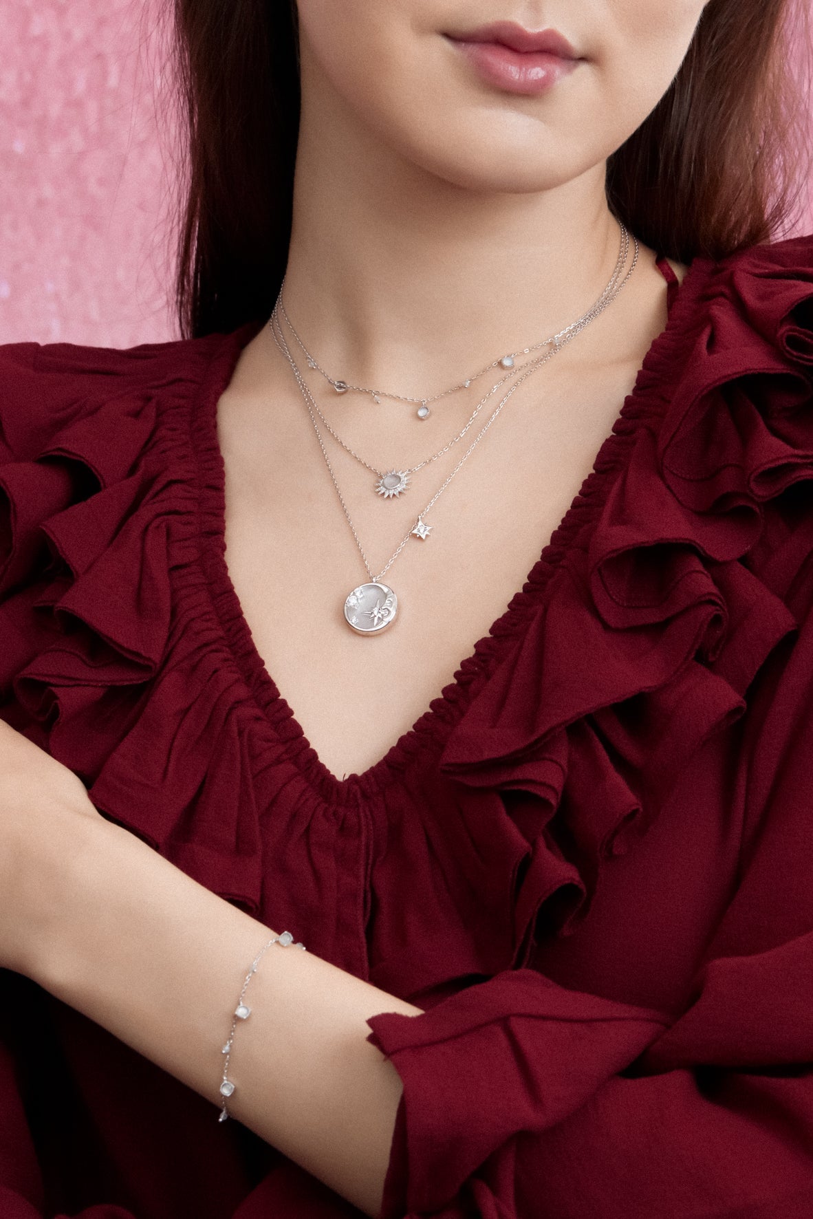 Mother of Pearl Silver Necklace - Sweet Dream