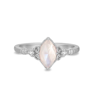 Marquise Moonstone Silver Ring - Symphony