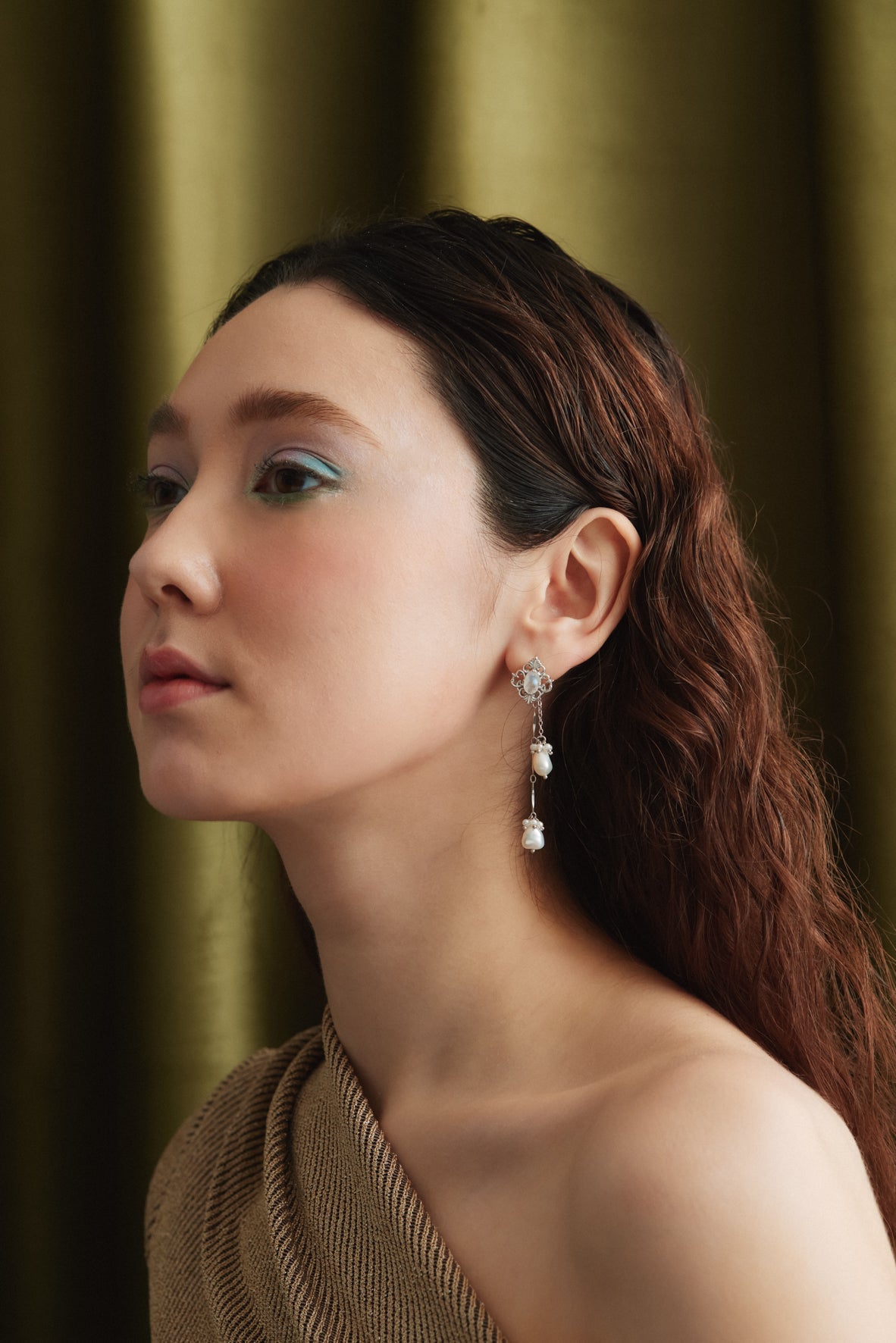 Moonstone & Pearl Silver Drop Earrings - Bewitched