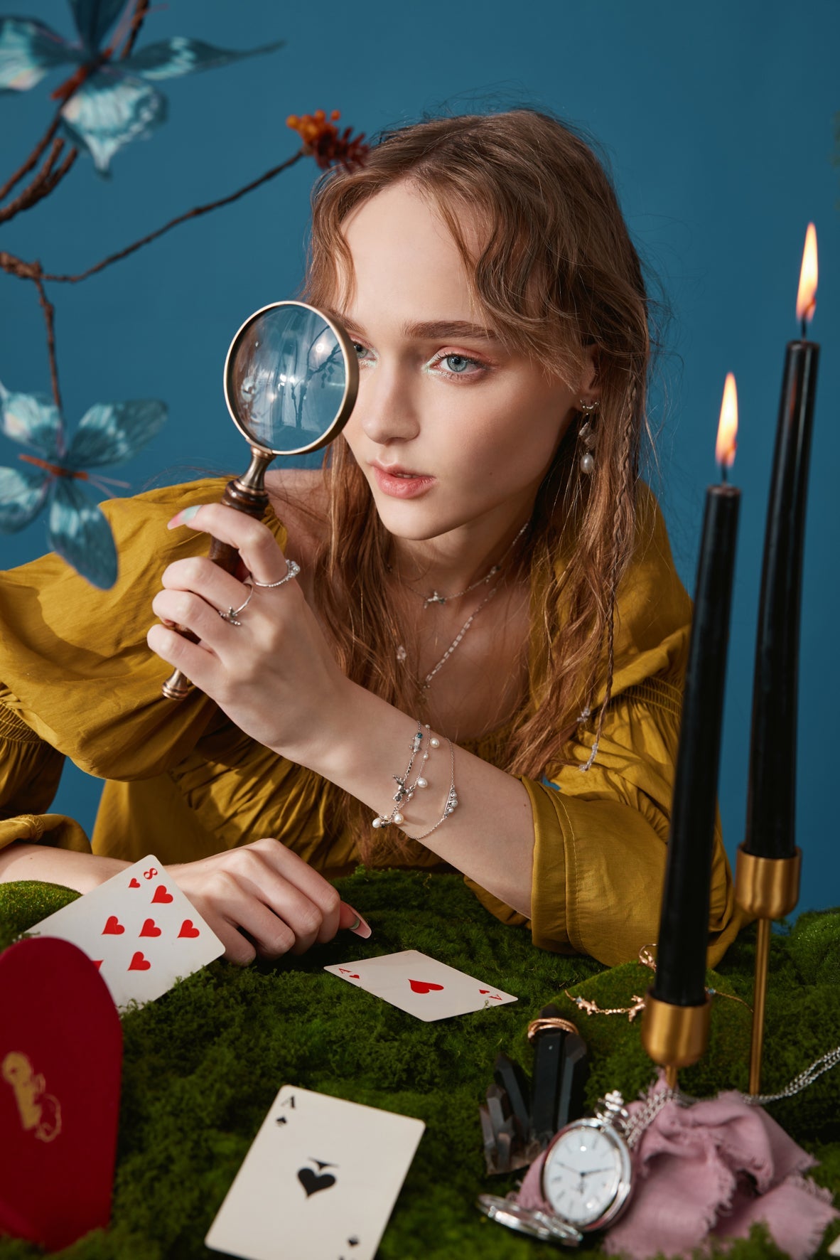 Blue Topaz Silver Leaping Rabbit Bracelet